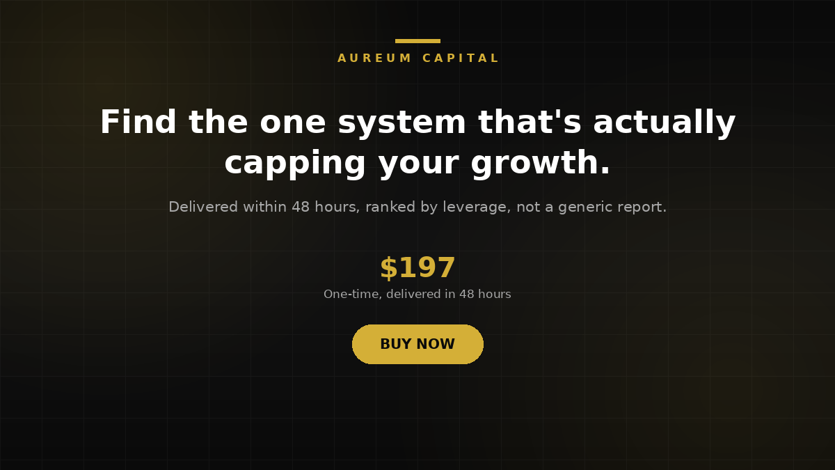 The Growth Bottleneck Audit