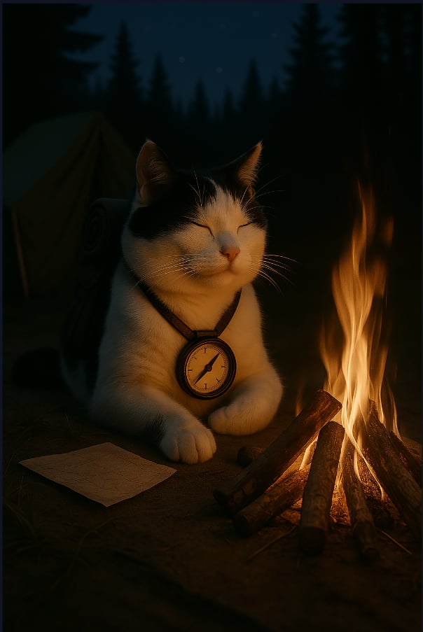 The cat camping page and adven