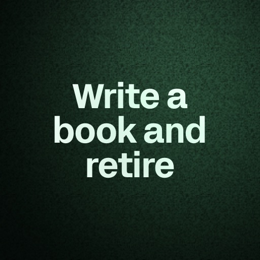 How to write a book and retire